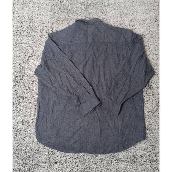 Bill Robin Son Men Shirt Blue Size XL Cotton Button Down Collar Long Sleeves - Picture 7 of 10